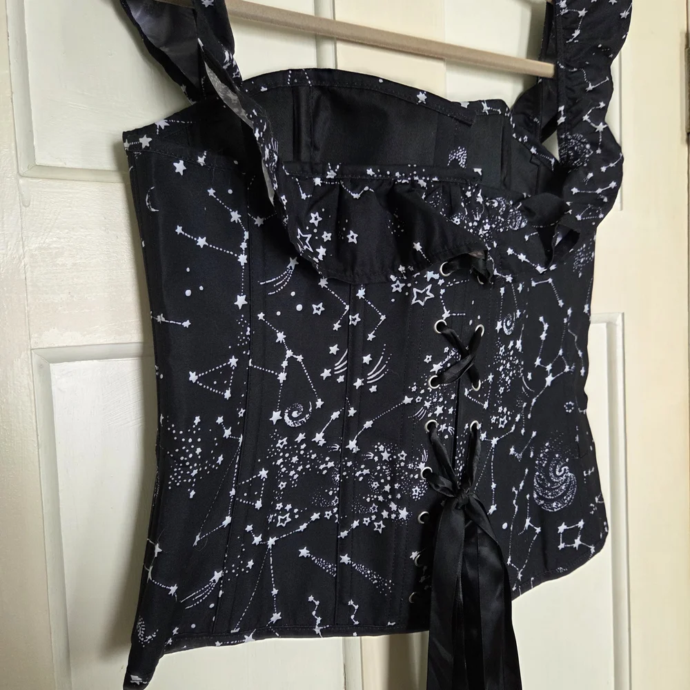 Corset Story Black Off Shoulder Constellation Print Corset Top (UK 20, US 14) - Picture 4 of 5